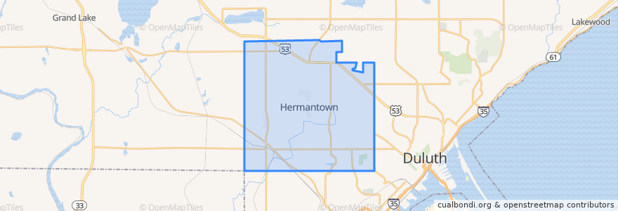 Mapa de ubicacion de Hermantown.