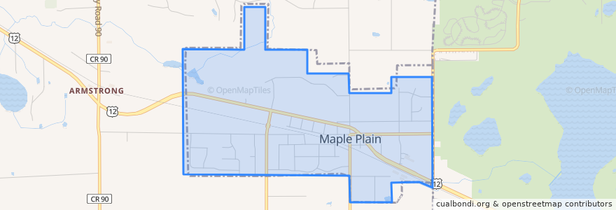 Mapa de ubicacion de Maple Plain.