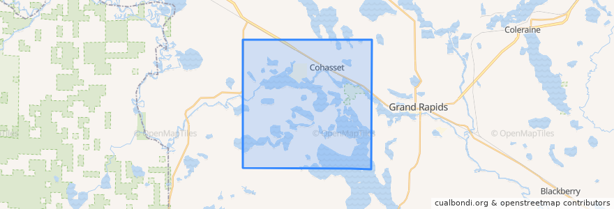 Mapa de ubicacion de Cohasset.