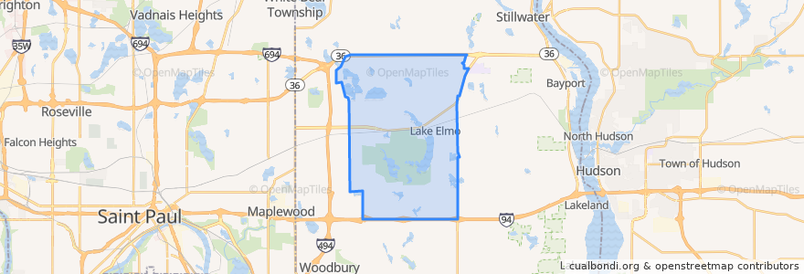 Mapa de ubicacion de Lake Elmo.