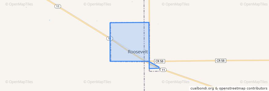 Mapa de ubicacion de Roosevelt.