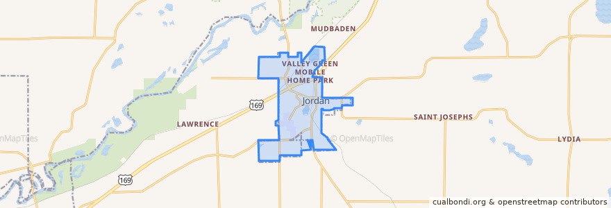 Mapa de ubicacion de Jordan.