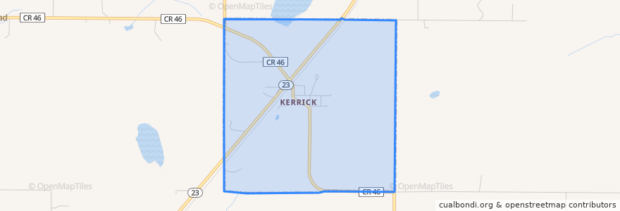 Mapa de ubicacion de Kerrick.