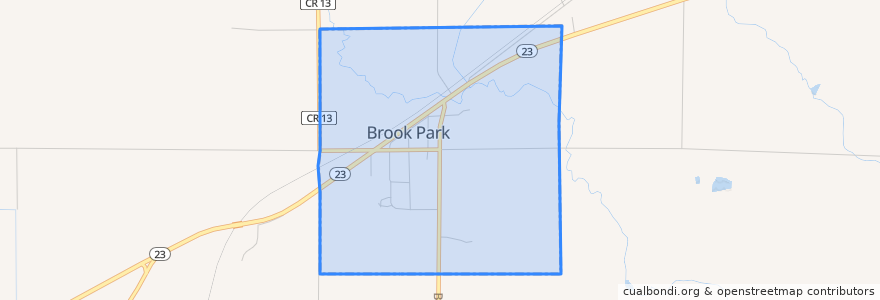 Mapa de ubicacion de Brook Park.