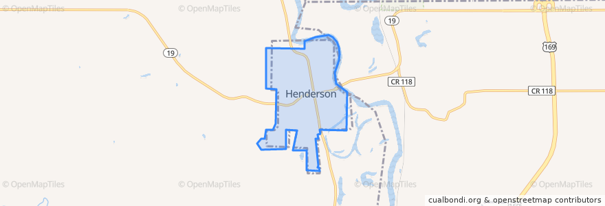 Mapa de ubicacion de Henderson.