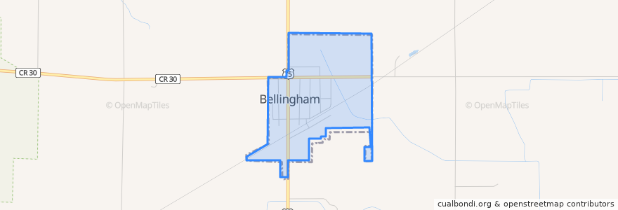 Mapa de ubicacion de Bellingham.