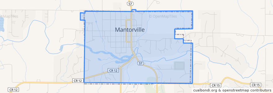 Mapa de ubicacion de Mantorville.