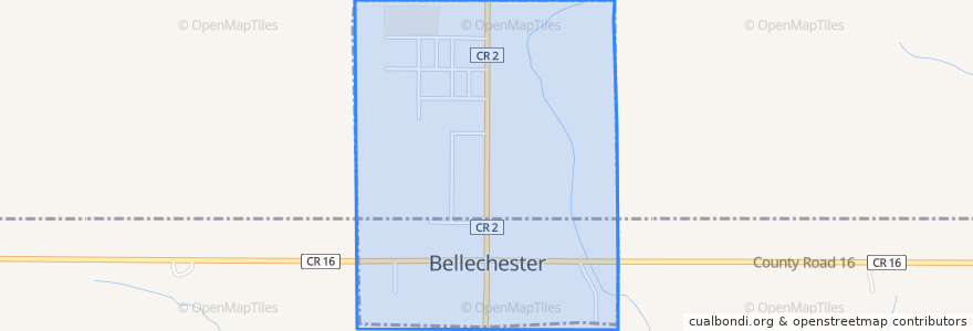 Mapa de ubicacion de Bellechester.