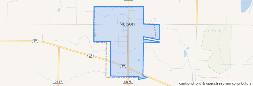 Mapa de ubicacion de Nelson.