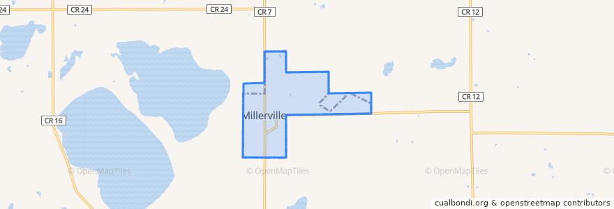 Mapa de ubicacion de Millerville.