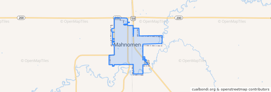 Mapa de ubicacion de Mahnomen.