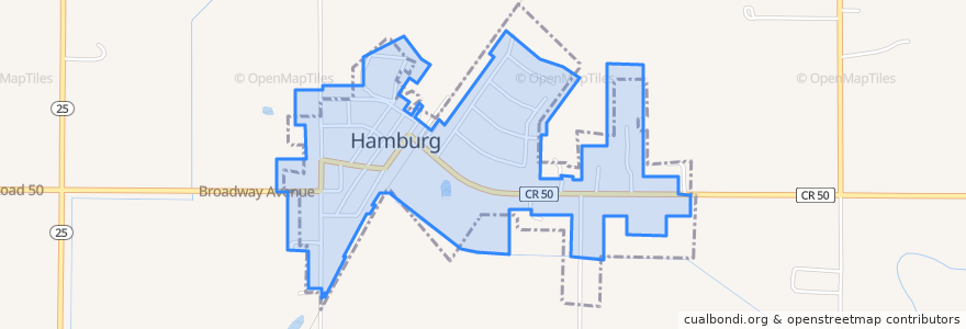 Mapa de ubicacion de Hamburg.