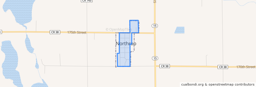 Mapa de ubicacion de Northrop.