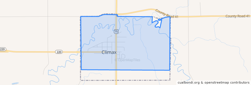 Mapa de ubicacion de Climax.