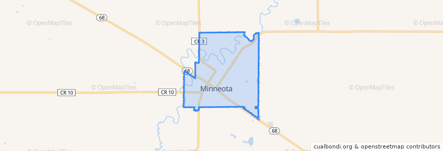 Mapa de ubicacion de Minneota.