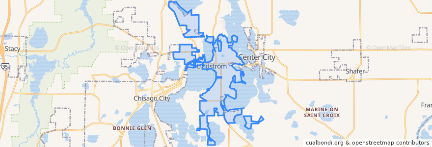 Mapa de ubicacion de Lindström.