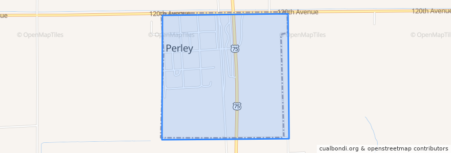 Mapa de ubicacion de Perley.