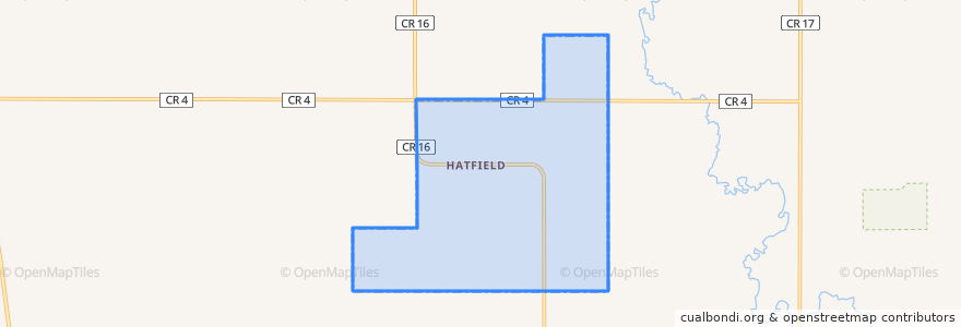 Mapa de ubicacion de Hatfield.