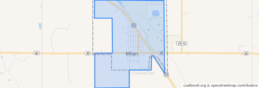 Mapa de ubicacion de Milan.