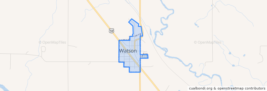 Mapa de ubicacion de Watson.