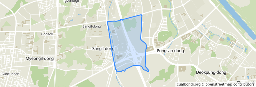 Mapa de ubicacion de Sangil 2(i)-dong.