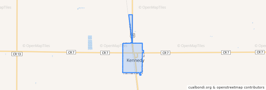 Mapa de ubicacion de Kennedy.