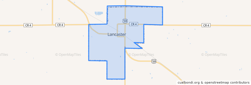 Mapa de ubicacion de Lancaster.