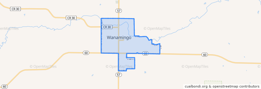 Mapa de ubicacion de Wanamingo.