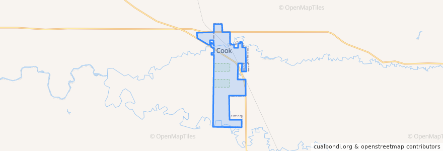 Mapa de ubicacion de Cook.