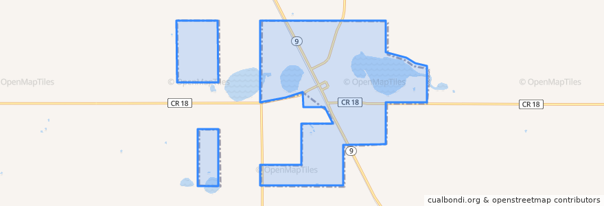 Mapa de ubicacion de Donnelly.