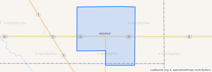 Mapa de ubicacion de Nashua.