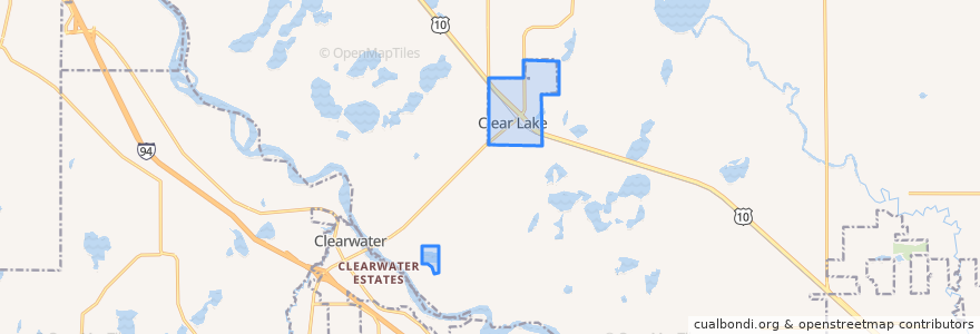 Mapa de ubicacion de Clear Lake.