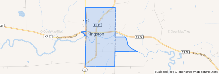 Mapa de ubicacion de Kingston.