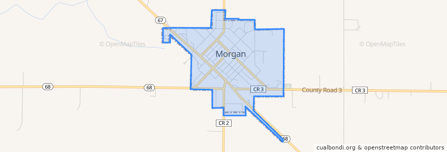 Mapa de ubicacion de Morgan.