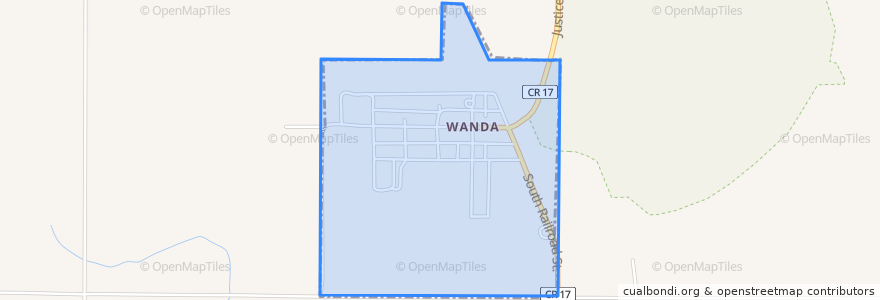 Mapa de ubicacion de Wanda.