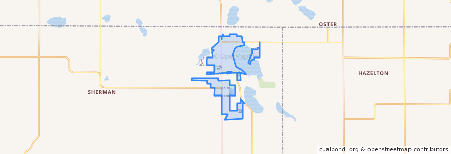 Mapa de ubicacion de Winsted.