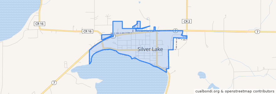 Mapa de ubicacion de Silver Lake.