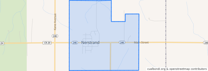 Mapa de ubicacion de Nerstrand.