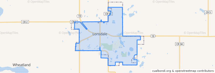 Mapa de ubicacion de Lonsdale.