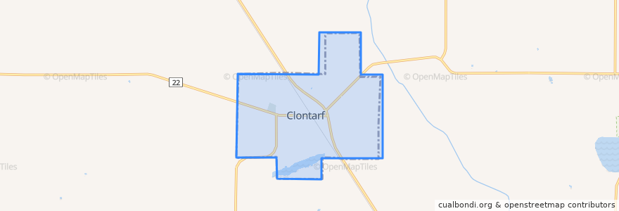 Mapa de ubicacion de Clontarf.
