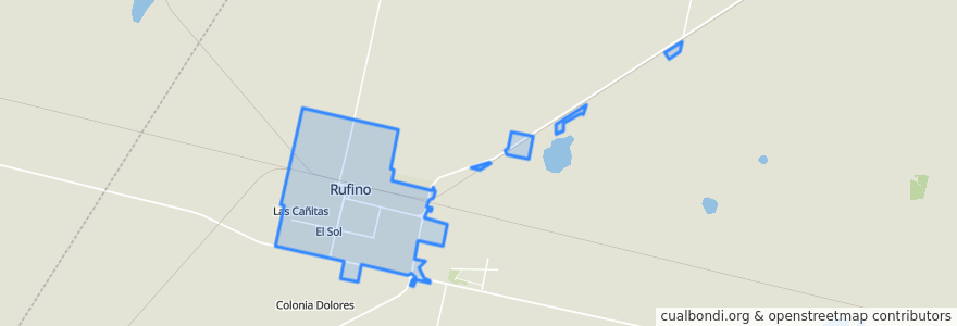 Mapa de ubicacion de Rufino.