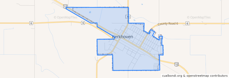 Mapa de ubicacion de Kerkhoven.