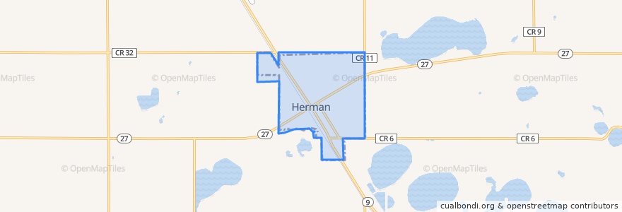 Mapa de ubicacion de Herman.