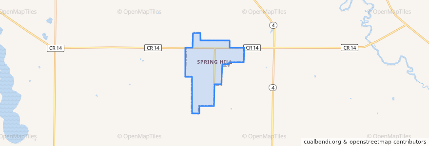 Mapa de ubicacion de Spring Hill.