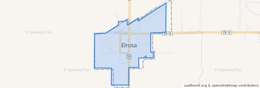 Mapa de ubicacion de Elrosa.