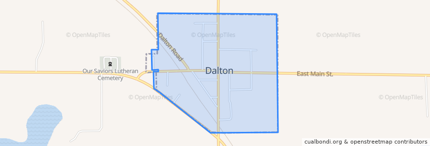 Mapa de ubicacion de Dalton.