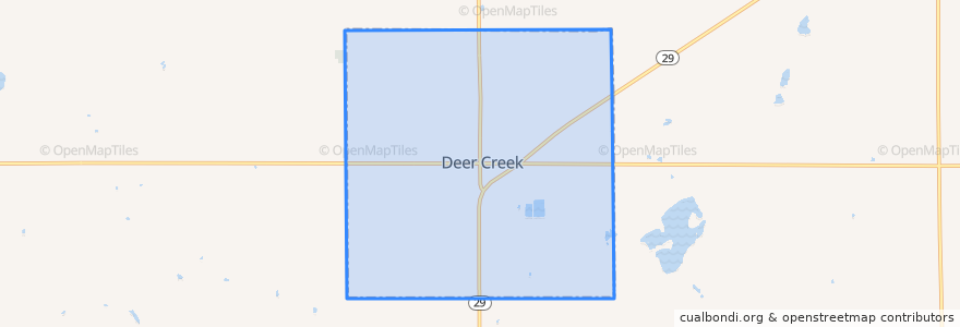 Mapa de ubicacion de Deer Creek.