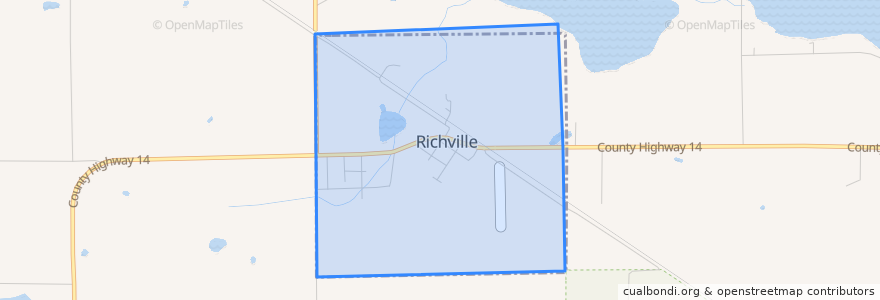 Mapa de ubicacion de Richville.