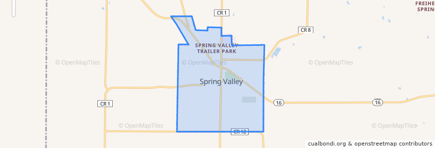 Mapa de ubicacion de Spring Valley.