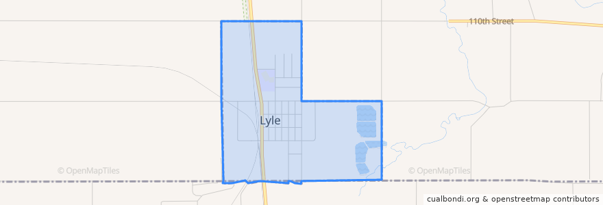 Mapa de ubicacion de Lyle.